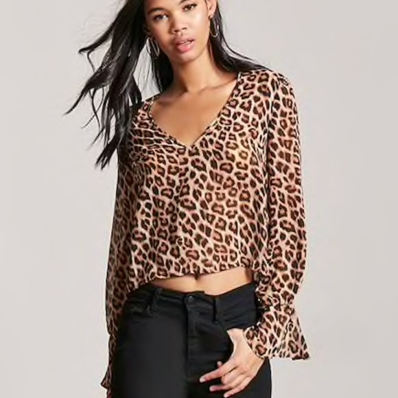 forever 21 leopard tops